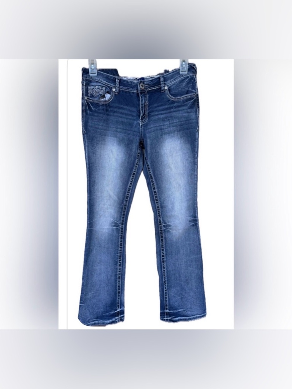 Amethyst Jeans Blue Flare Wide Leg Denim Size 11